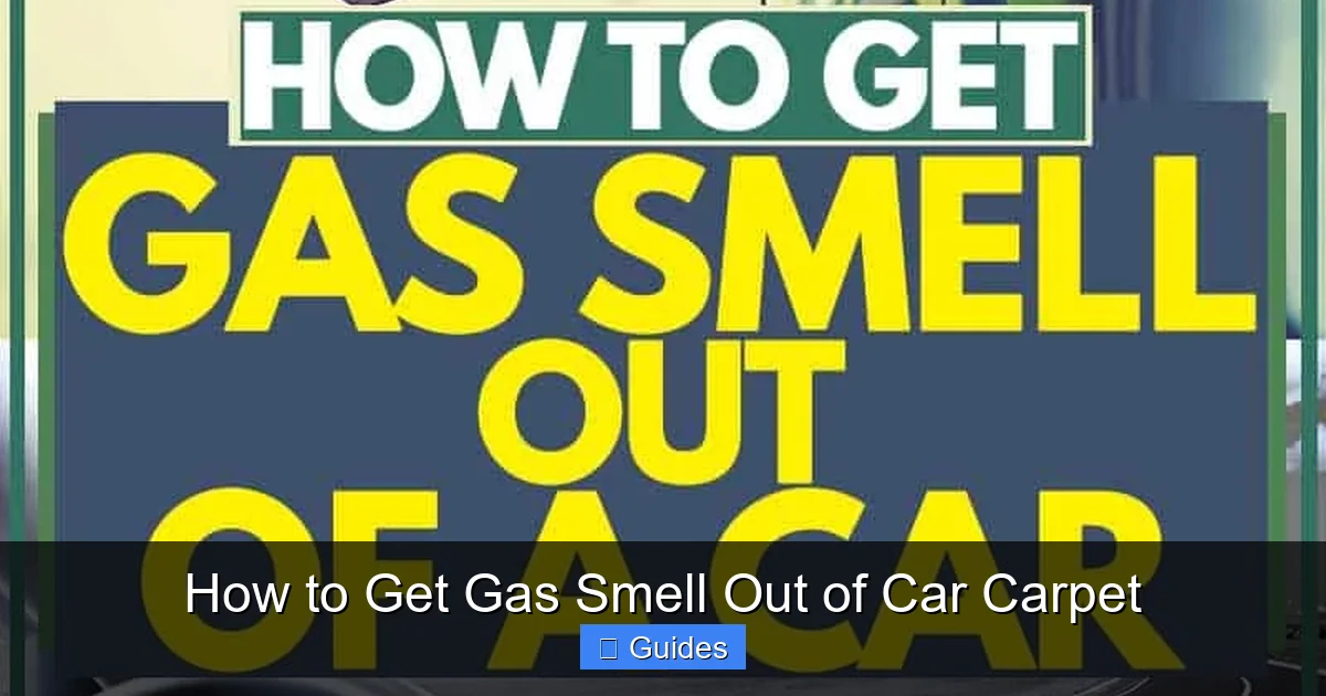 How to Get Gas Smell Out of Car Carpet