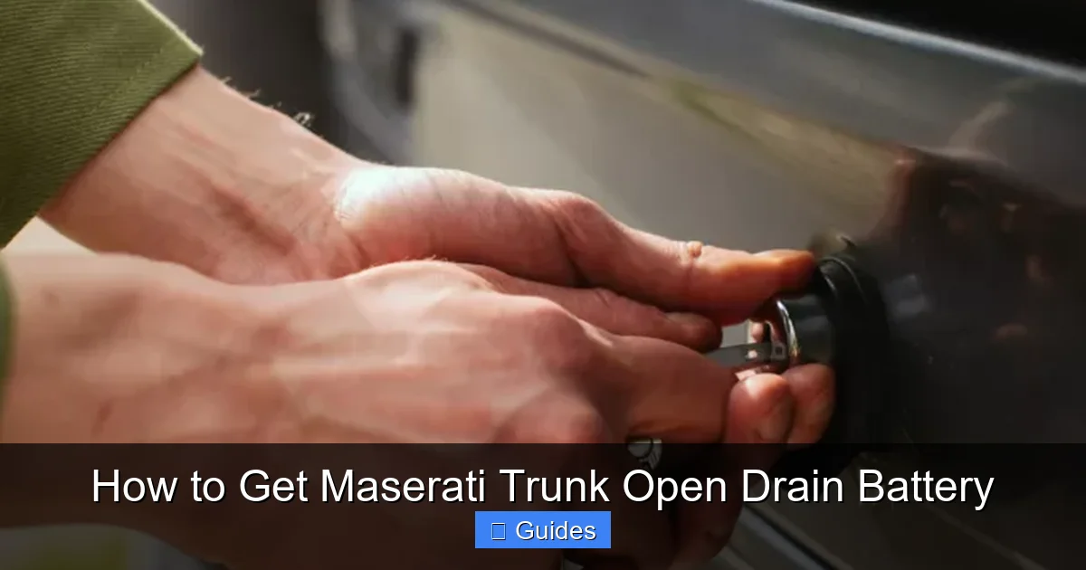 How to Get Maserati Trunk Open Drain Battery
