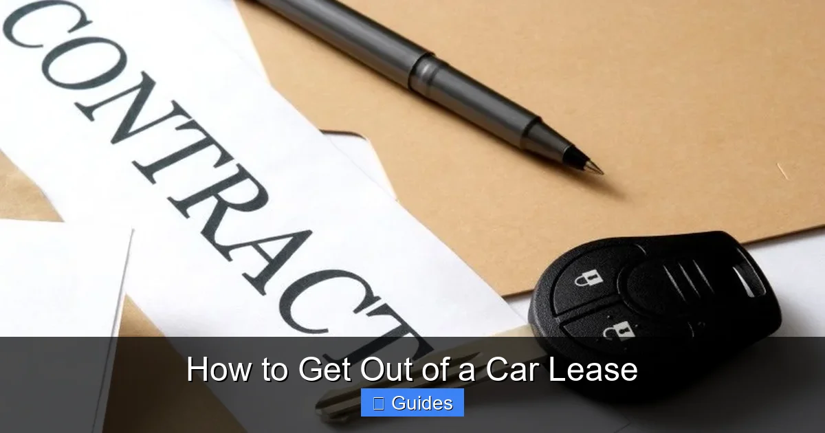 How to Get Out of a Car Lease
