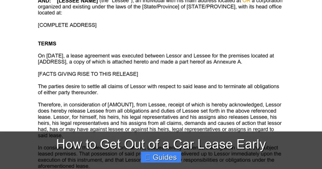 How to Get Out of a Car Lease Early
