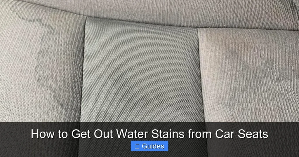 How to Get Out Water Stains from Car Seats