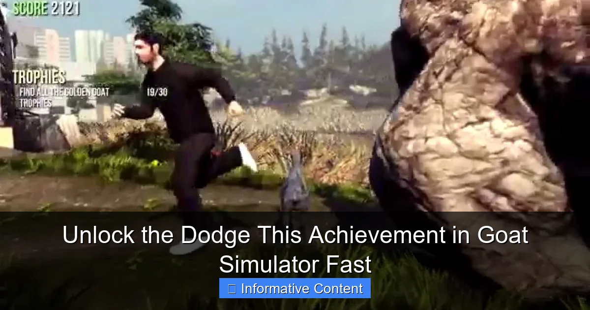 Unlock the Dodge This Achievement in Goat Simulator Fast