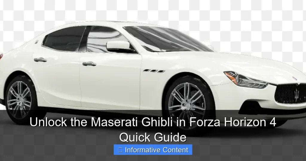 Unlock the Maserati Ghibli in Forza Horizon 4 Quick Guide