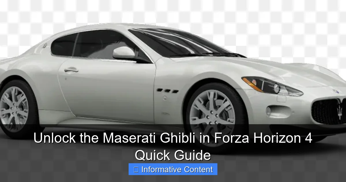 Unlock the Maserati Ghibli in Forza Horizon 4 Quick Guide