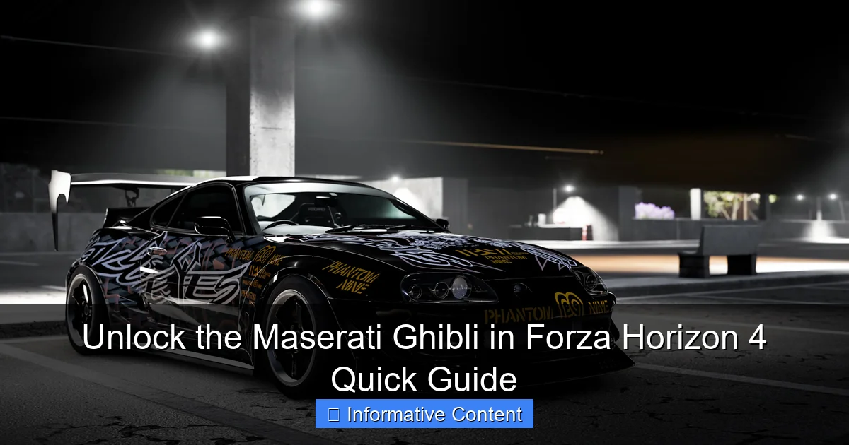 Unlock the Maserati Ghibli in Forza Horizon 4 Quick Guide