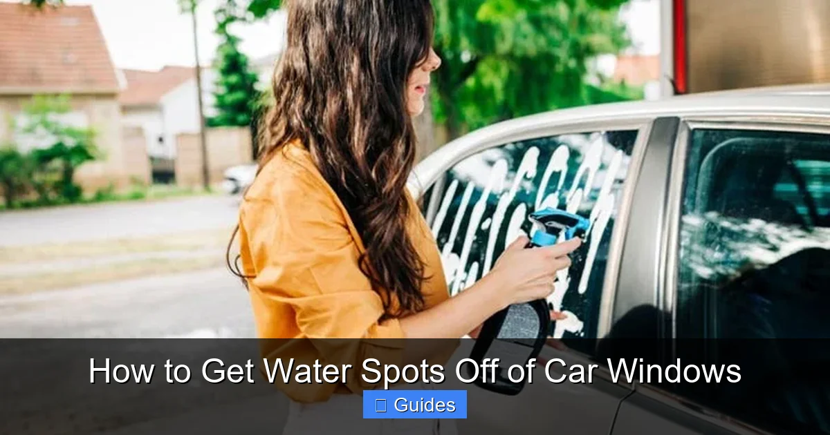 How to Get Water Spots Off of Car Windows