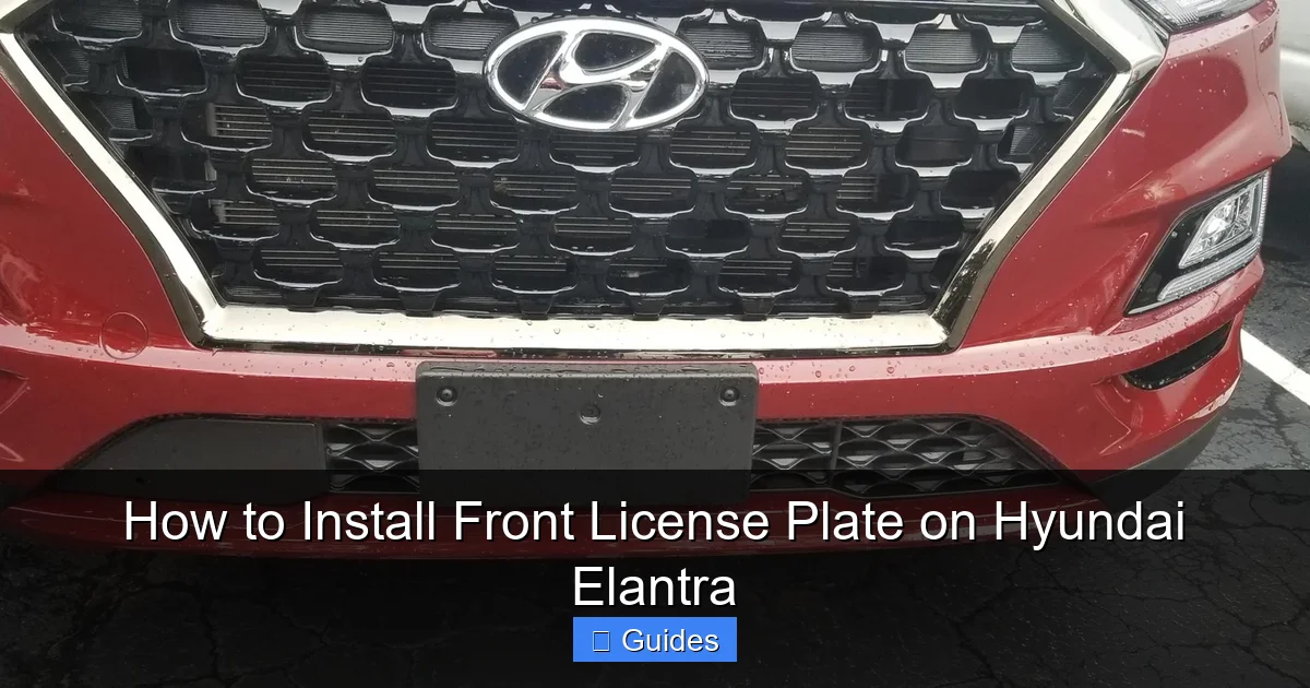 How to Install Front License Plate on Hyundai Elantra
