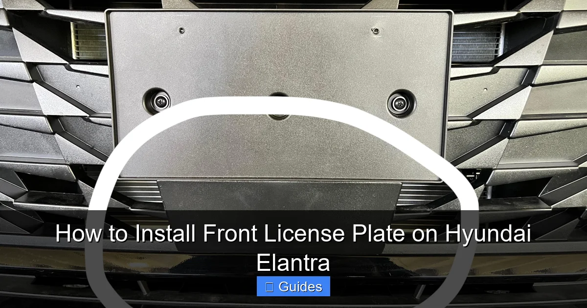 How to Install Front License Plate on Hyundai Elantra