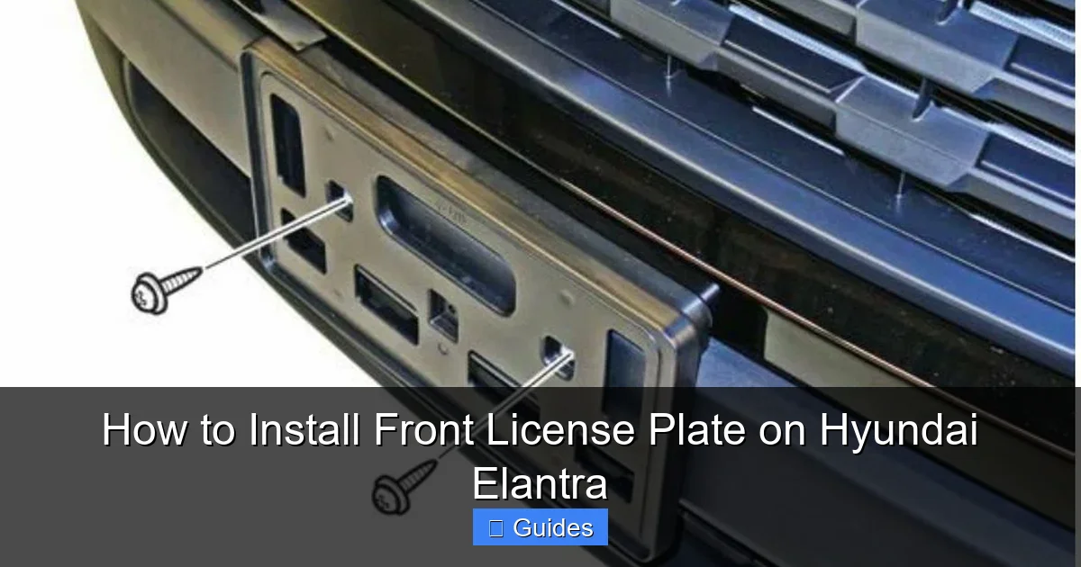How to Install Front License Plate on Hyundai Elantra