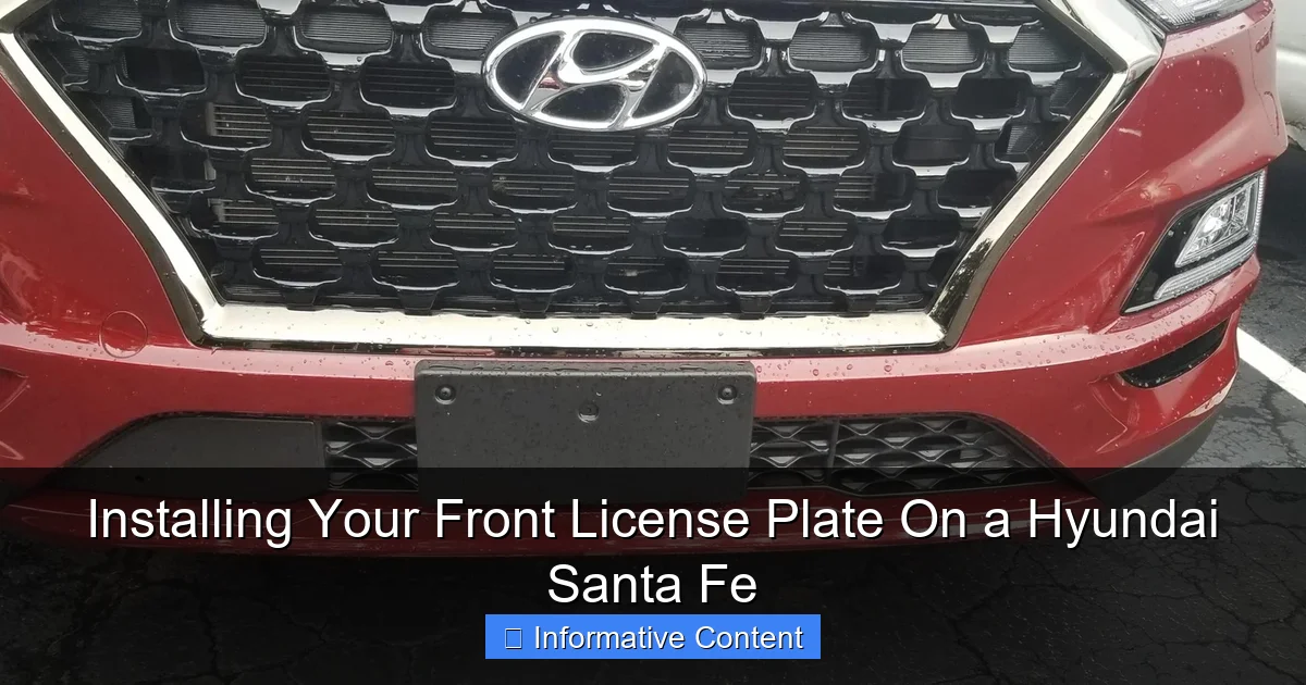 Installing Your Front License Plate On a Hyundai Santa Fe