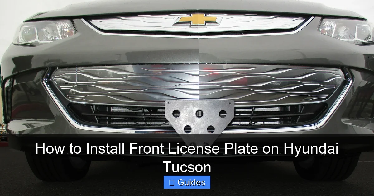 How to Install Front License Plate on Hyundai Tucson