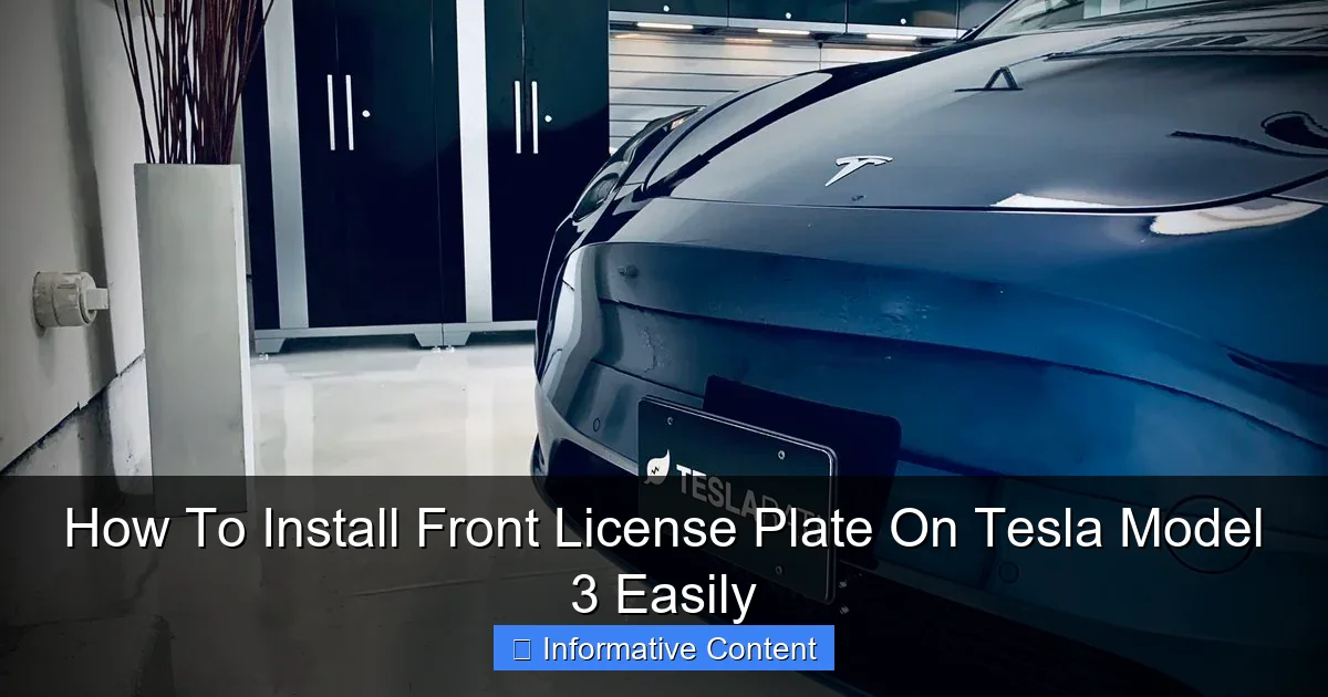 How To Install Front License Plate On Tesla Model 3 Easily