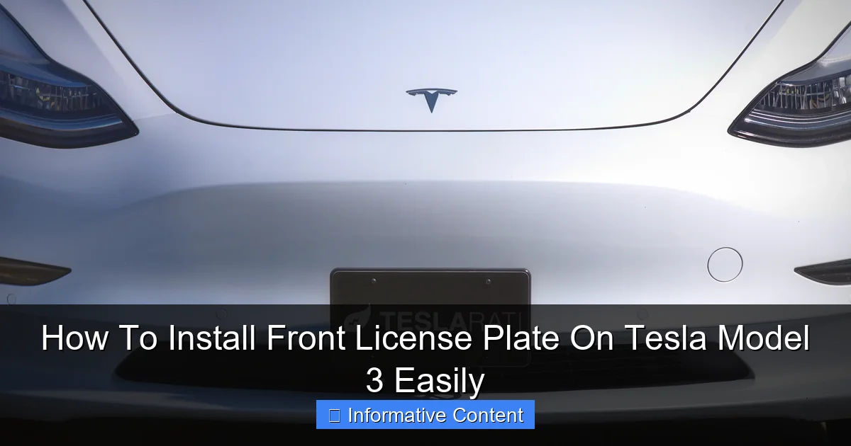 How To Install Front License Plate On Tesla Model 3 Easily