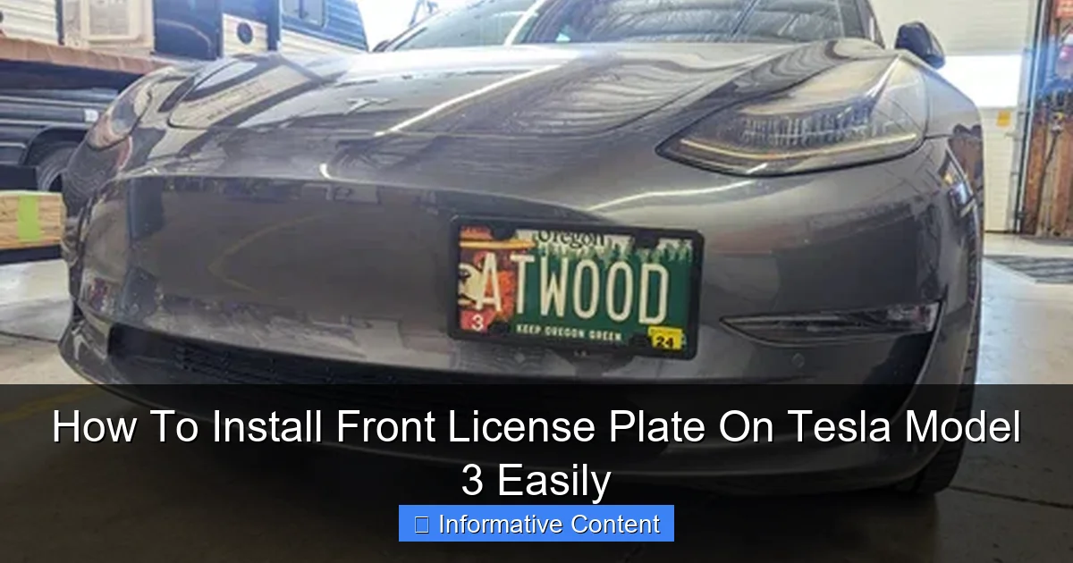 How To Install Front License Plate On Tesla Model 3 Easily
