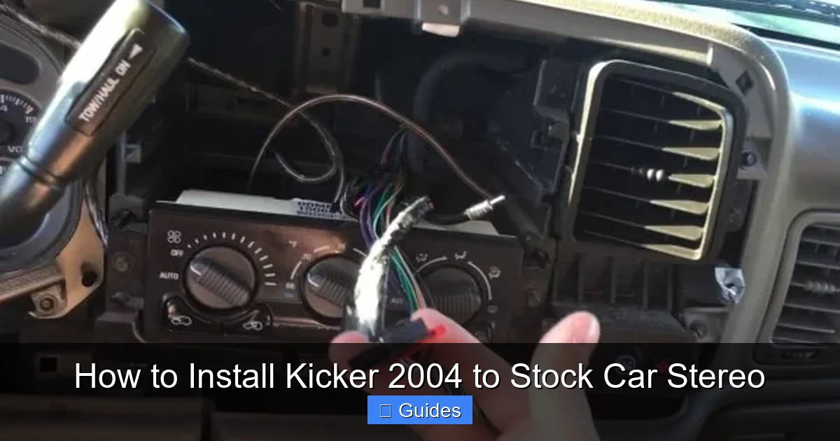 How to Install Kicker 2004 to Stock Car Stereo