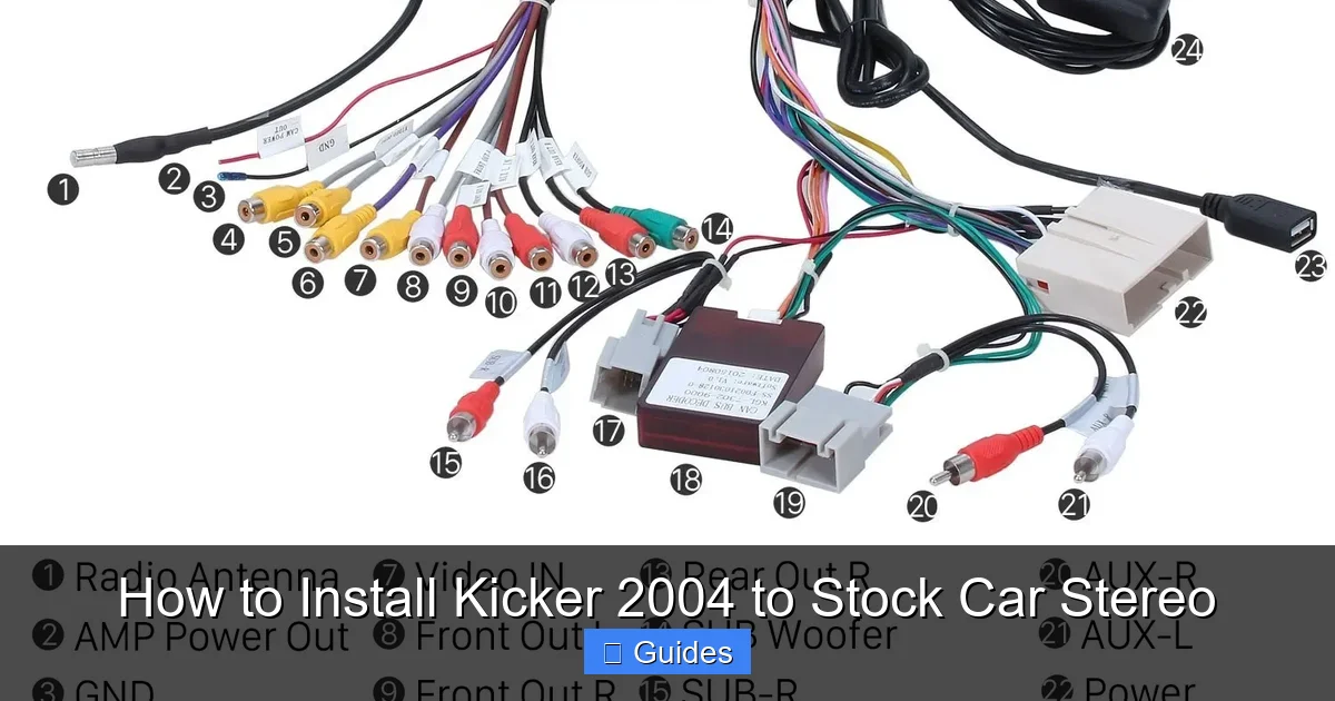 How to Install Kicker 2004 to Stock Car Stereo