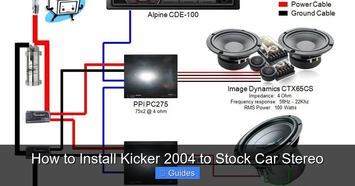 How to Install Kicker 2004 to Stock Car Stereo