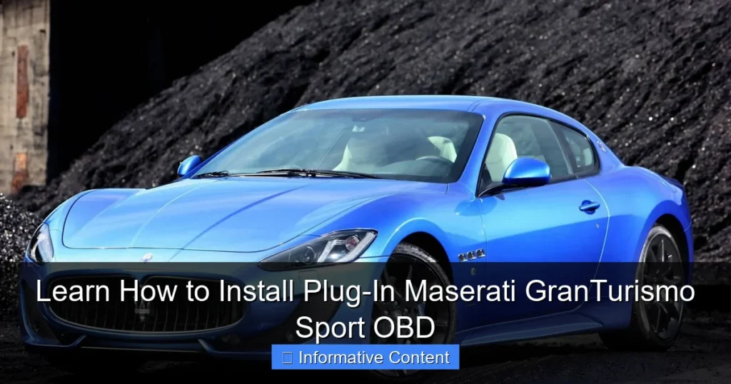 Learn How to Install Plug-In Maserati GranTurismo Sport OBD