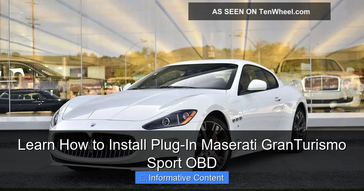 Learn How to Install Plug-In Maserati GranTurismo Sport OBD