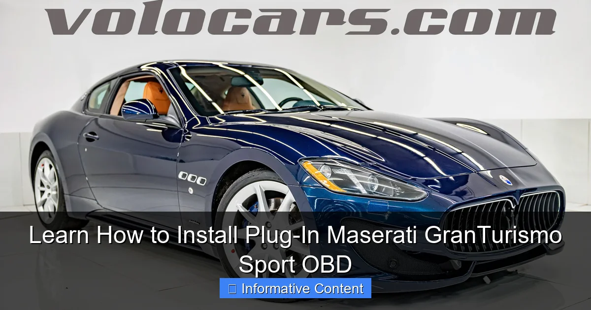Learn How to Install Plug-In Maserati GranTurismo Sport OBD