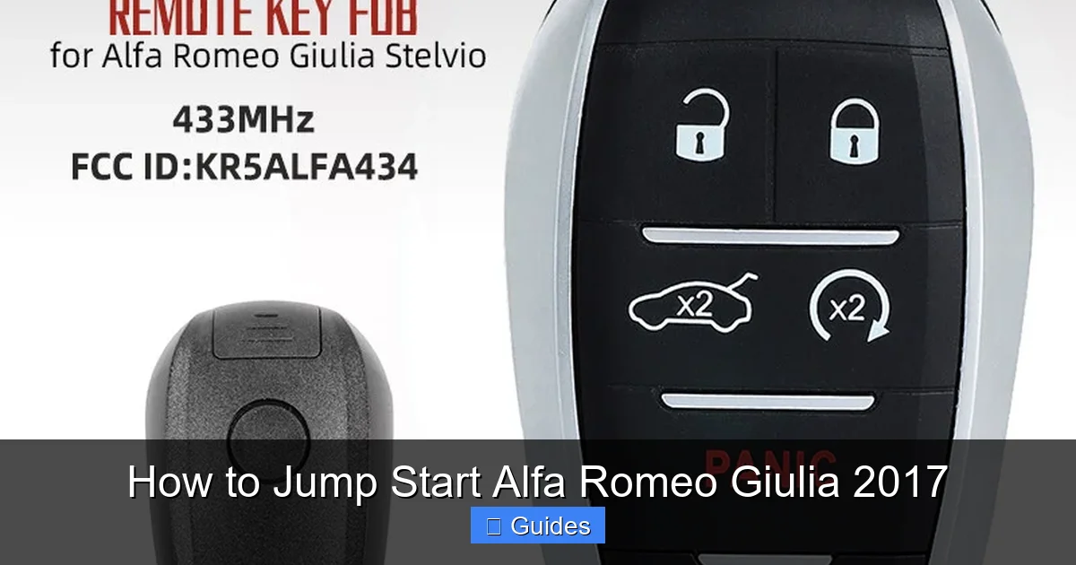 How to Jump Start Alfa Romeo Giulia 2017
