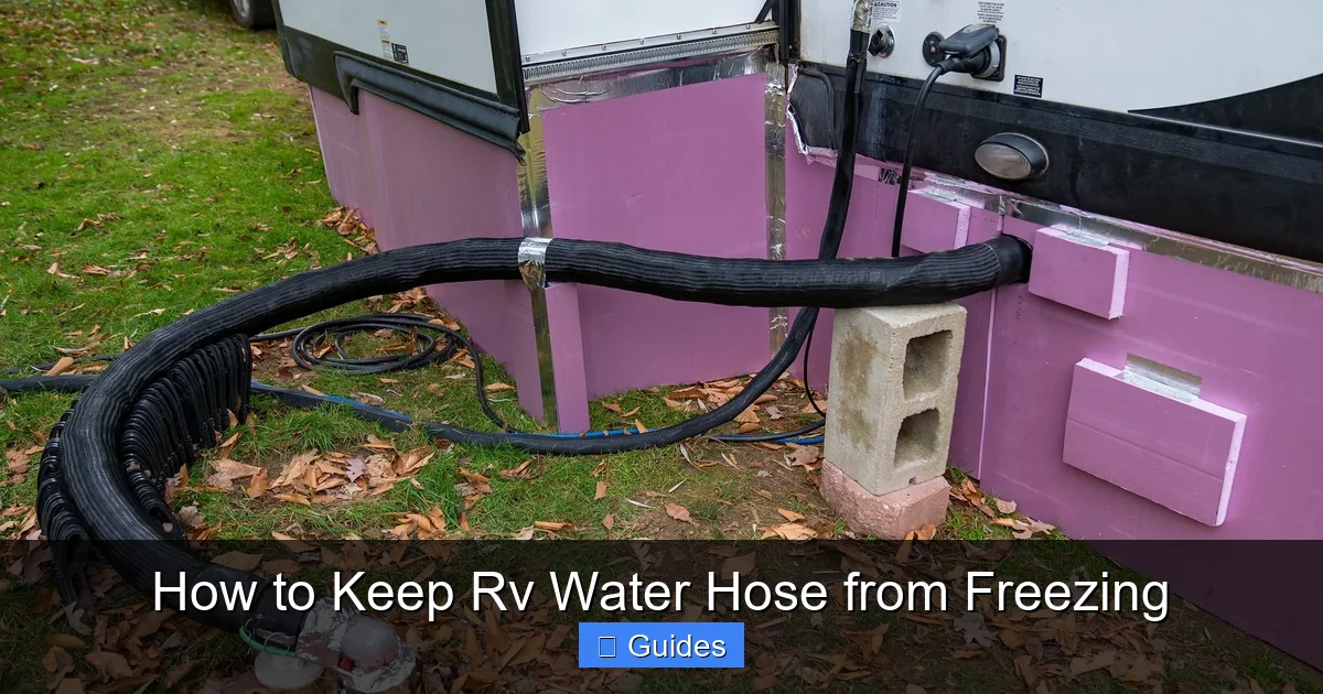 How to Keep Rv Water Hose from Freezing