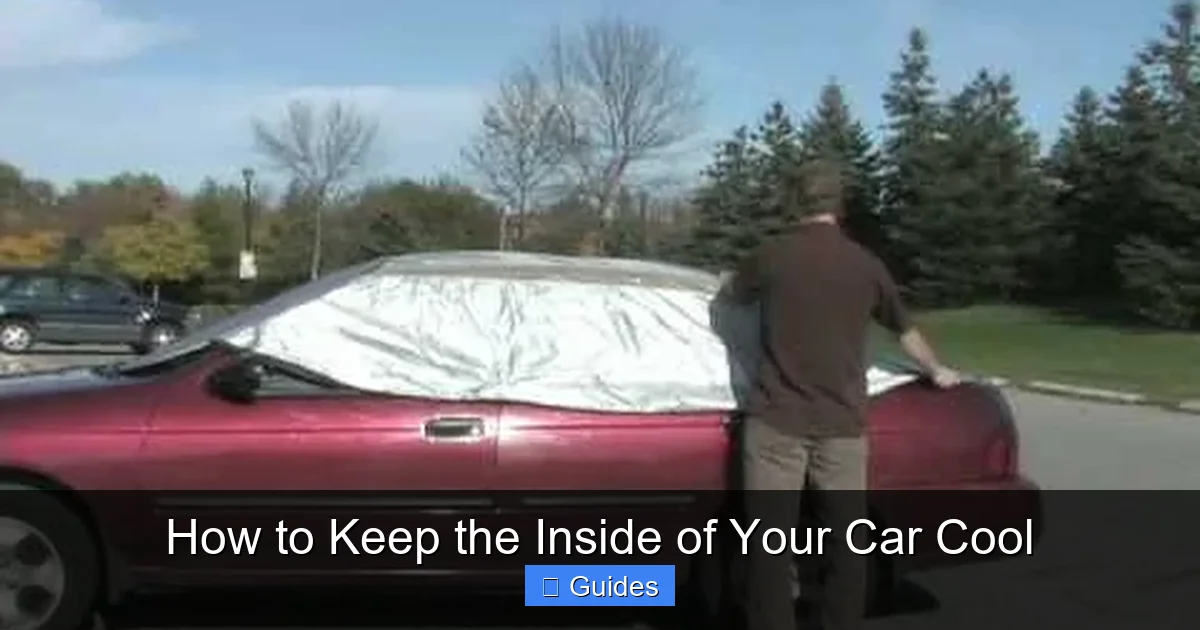 How to Keep the Inside of Your Car Cool