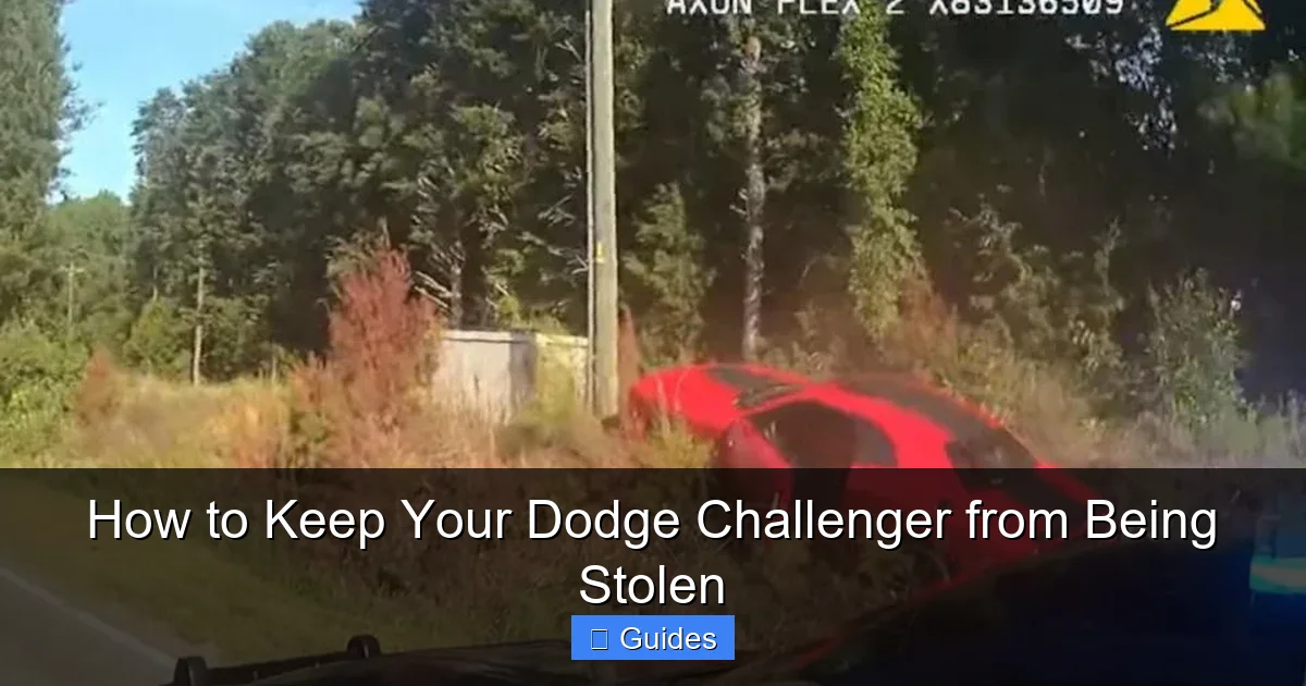 How to Keep Your Dodge Challenger from Being Stolen