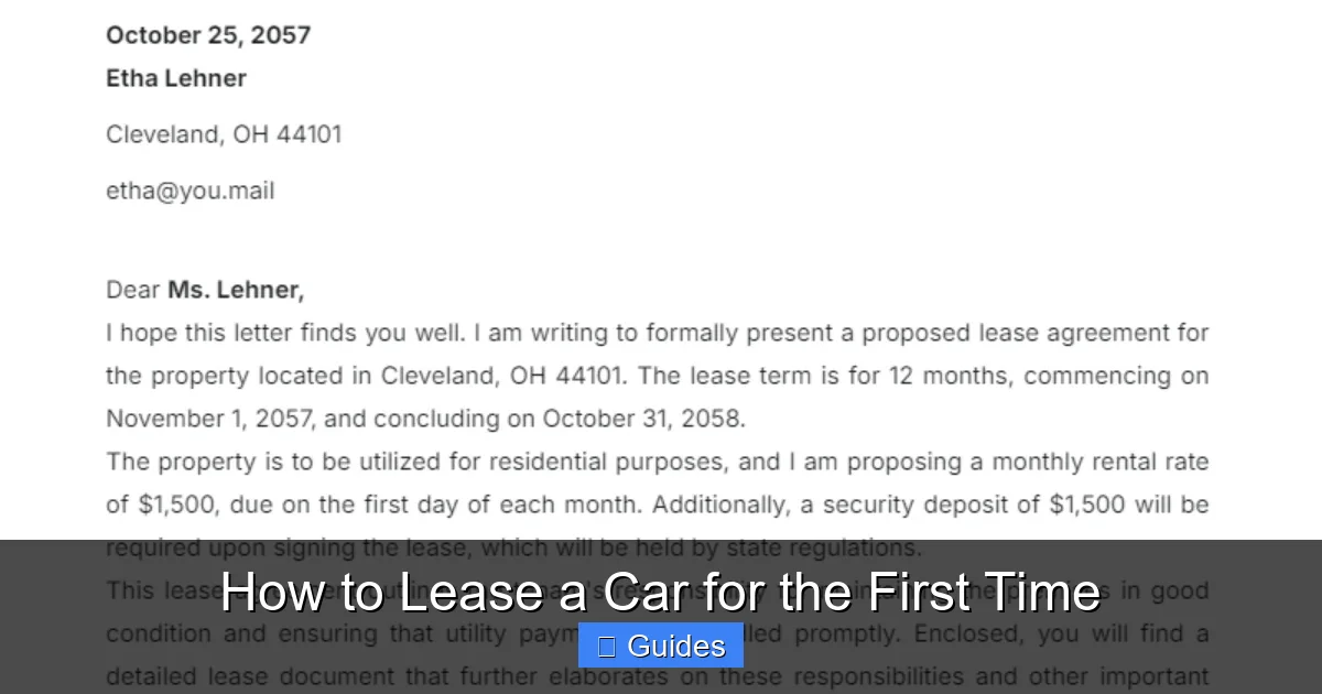 How to Lease a Car for the First Time