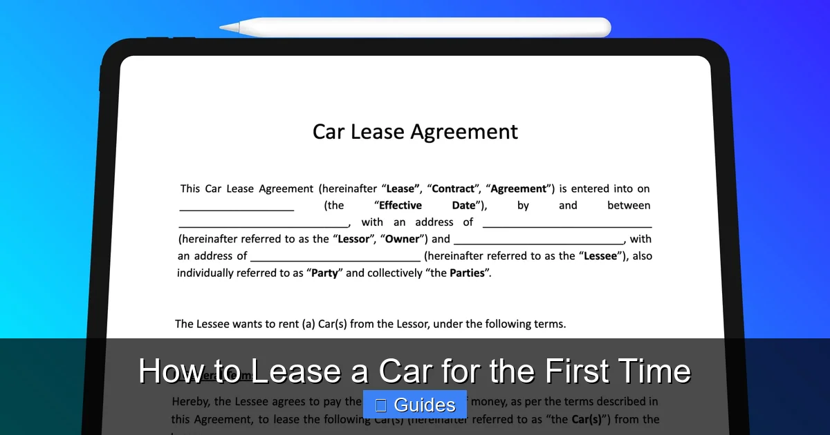 How to Lease a Car for the First Time
