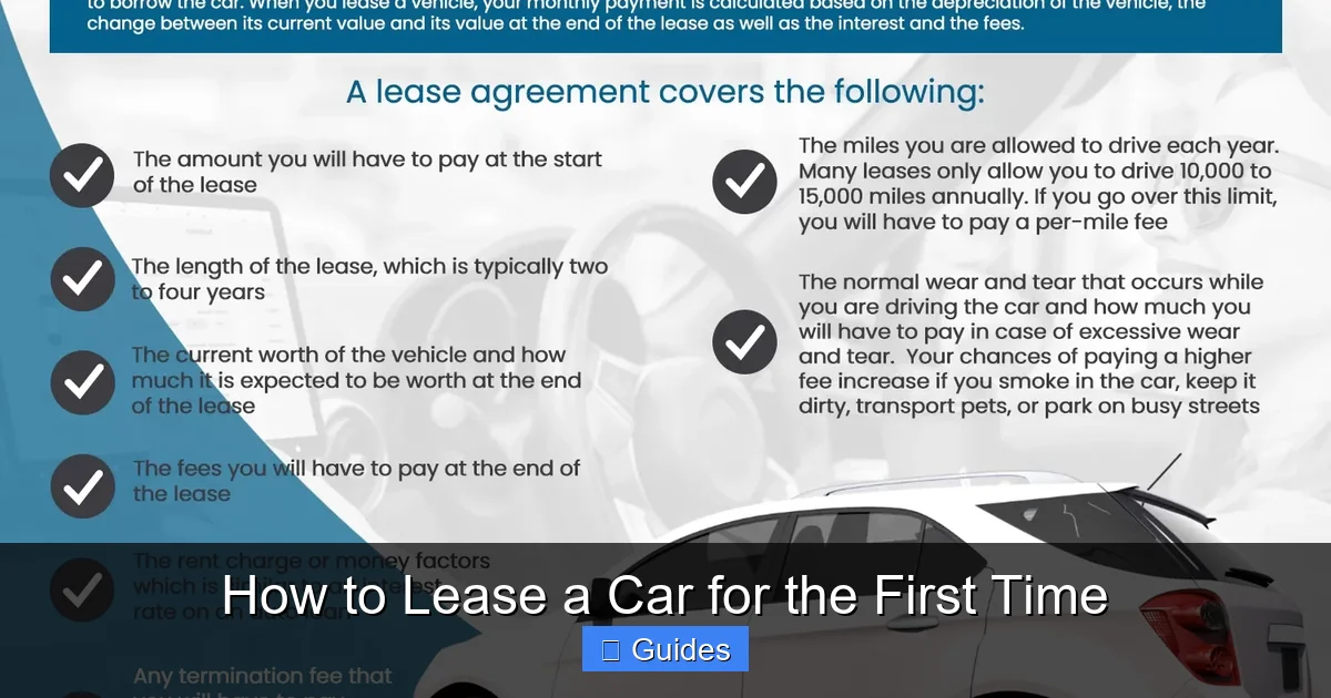 How to Lease a Car for the First Time