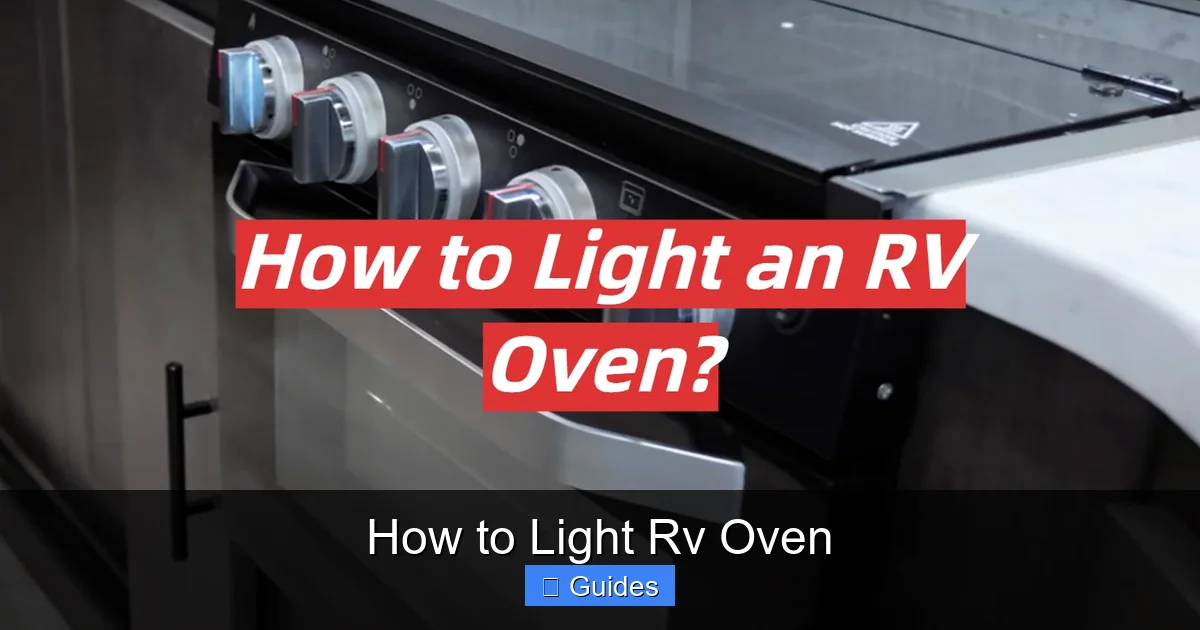 How to Light Rv Oven