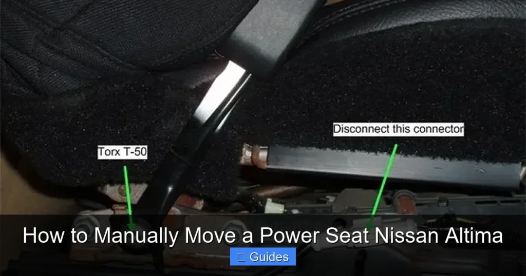 How to Manually Move a Power Seat Nissan Altima