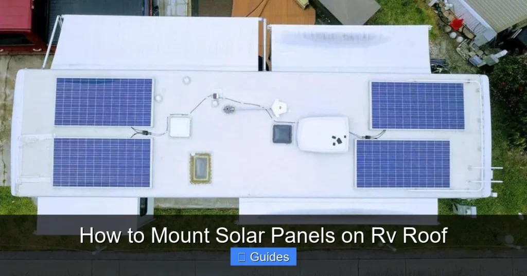 How to Mount Solar Panels on Rv Roof