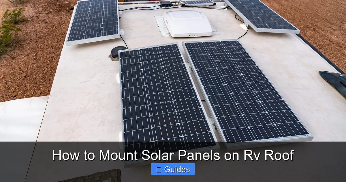 How to Mount Solar Panels on Rv Roof