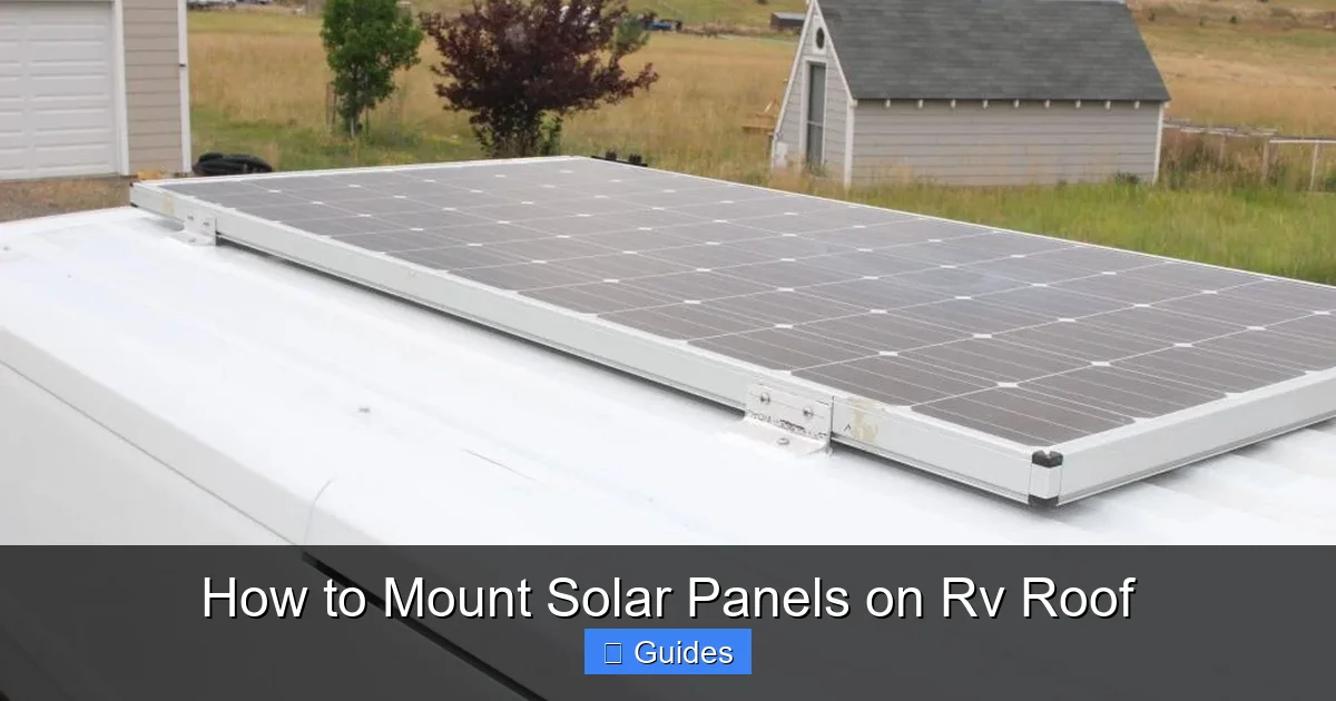 How to Mount Solar Panels on Rv Roof