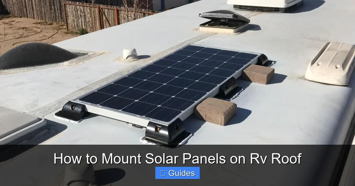 How to Mount Solar Panels on Rv Roof