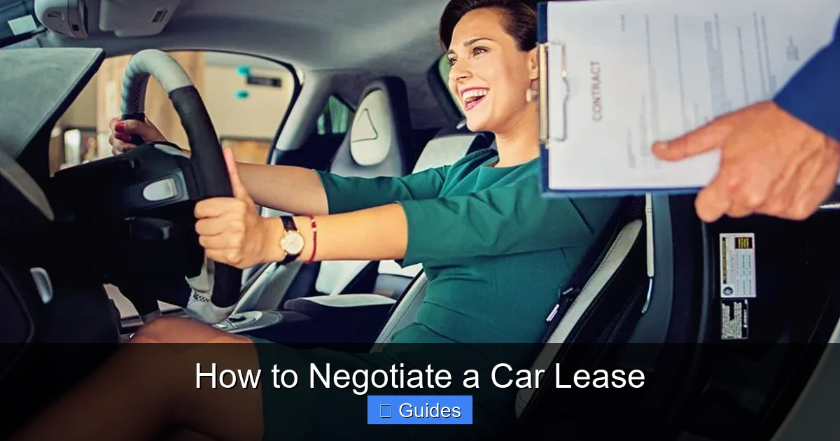 How to Negotiate a Car Lease