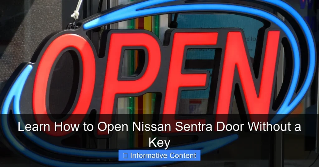 Learn How to Open Nissan Sentra Door Without a Key