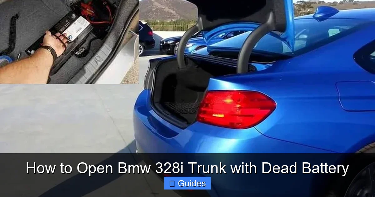 How to Open Bmw 328i Trunk with Dead Battery