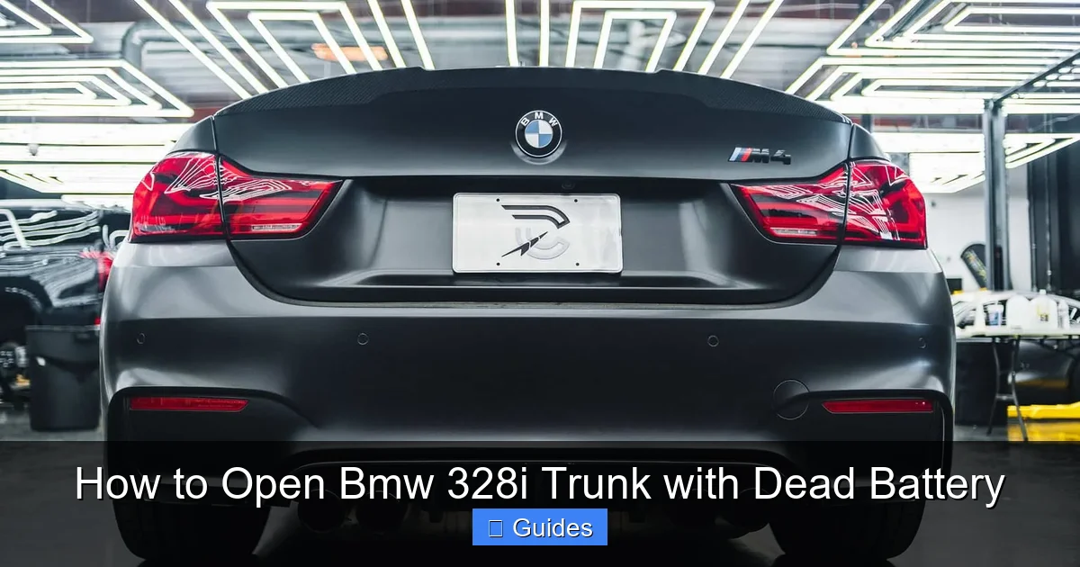 How to Open Bmw 328i Trunk with Dead Battery