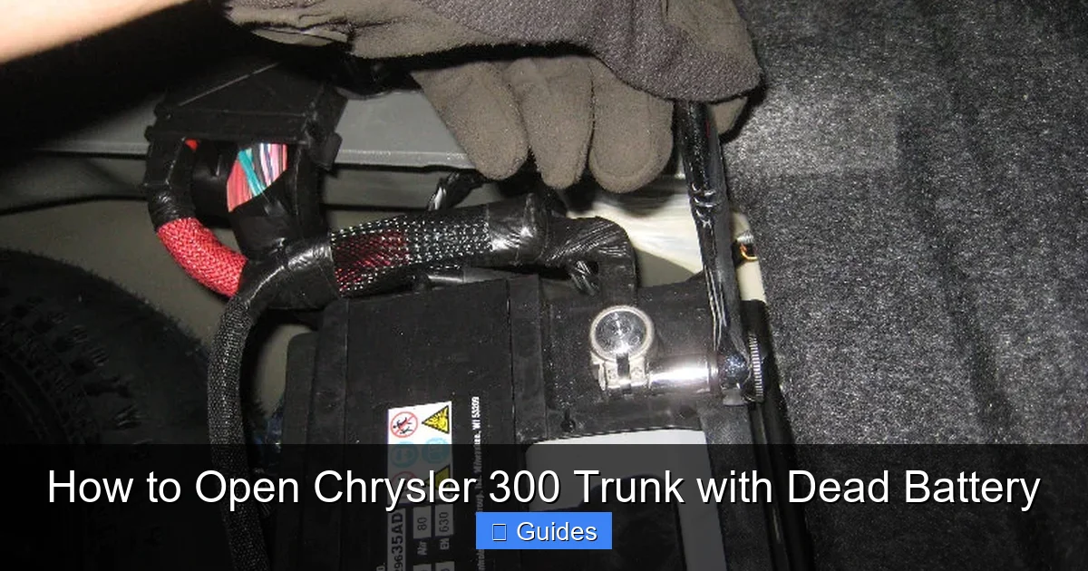 How to Open Chrysler 300 Trunk with Dead Battery