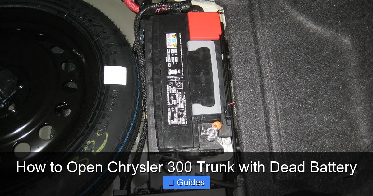 How to Open Chrysler 300 Trunk with Dead Battery