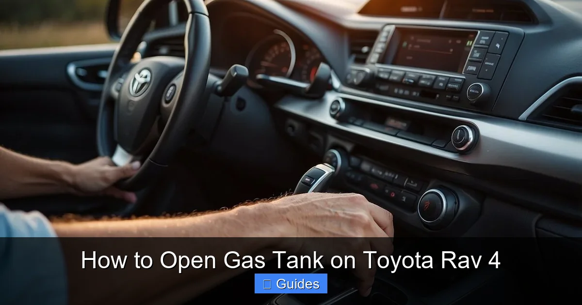 How to Open Gas Tank on Toyota Rav 4