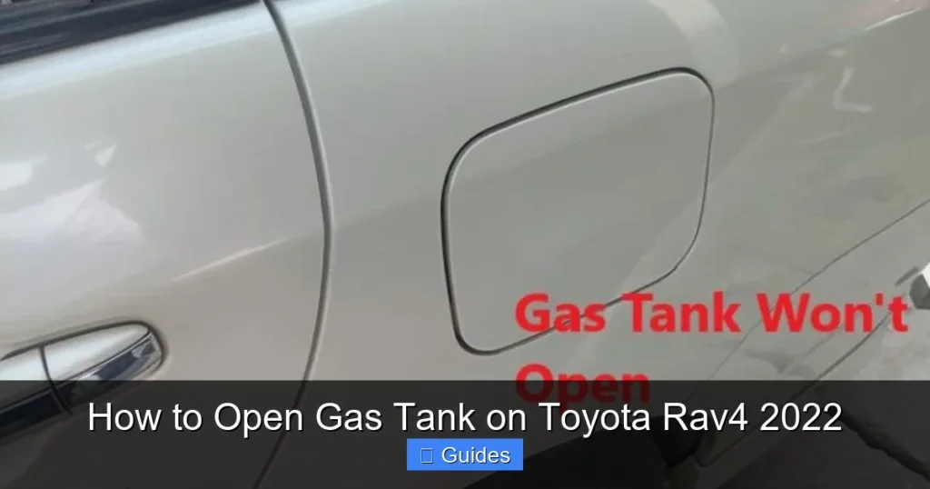How to Open Gas Tank on Toyota Rav4 2022