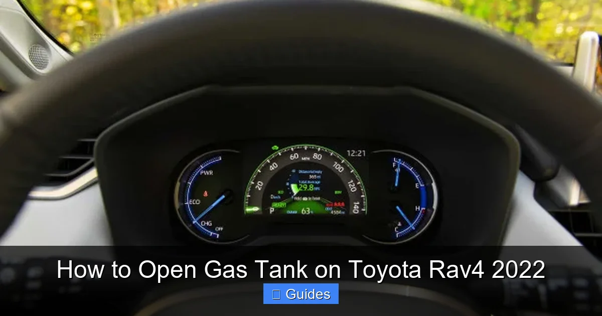 How to Open Gas Tank on Toyota Rav4 2022