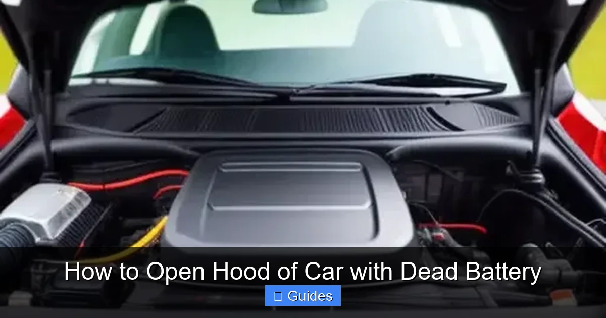 How to Open Hood of Car with Dead Battery