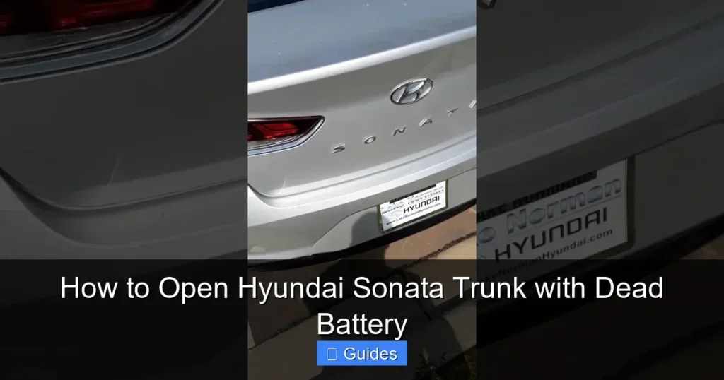 How to Open Hyundai Sonata Trunk with Dead Battery