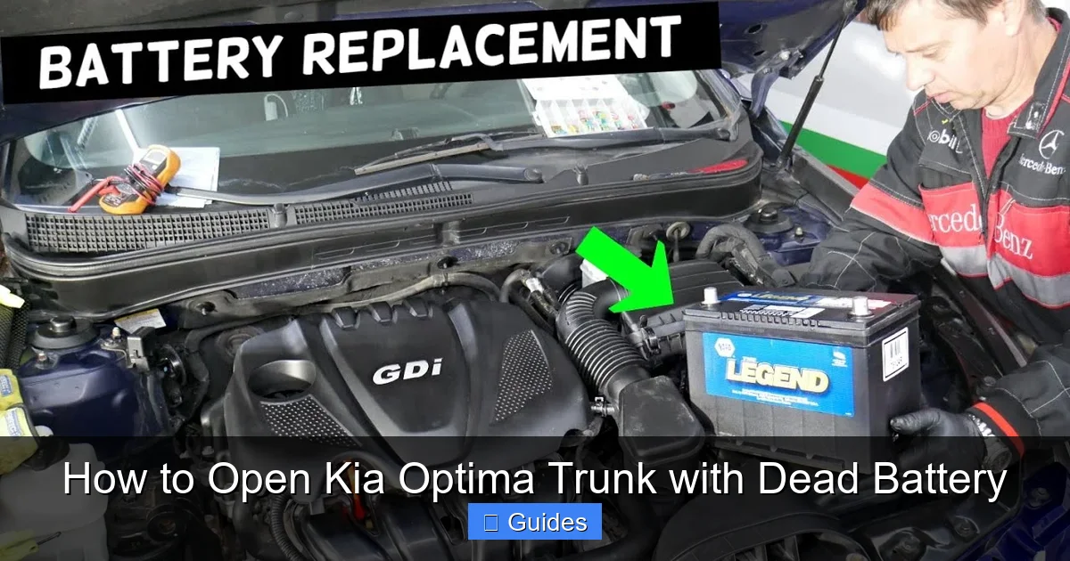 How to Open Kia Optima Trunk with Dead Battery