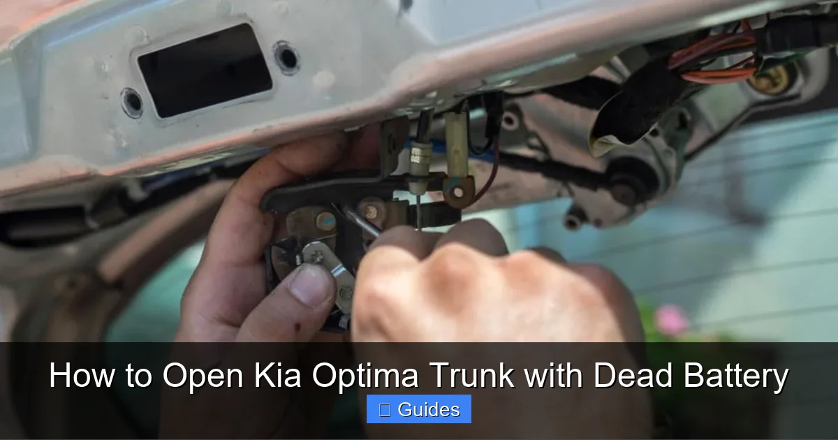 How to Open Kia Optima Trunk with Dead Battery